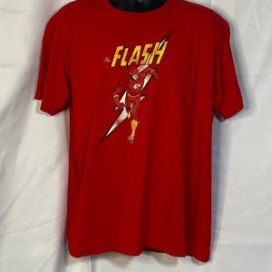 DC Tee Flash Short Sleeve XXL Cotton 100% Red with Flash  Graphic